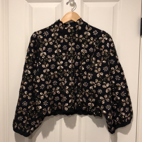 Zara Limited Edition Textured Top with Sequins - Picture 4 of 10